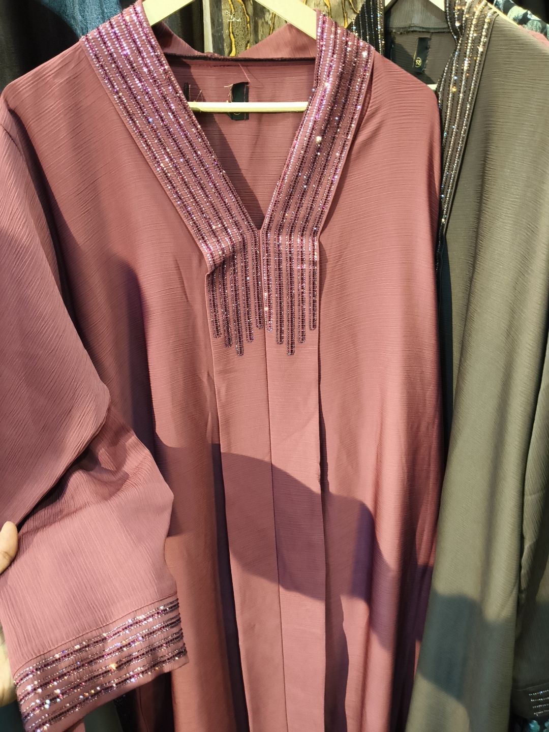 Abaya in tik tok fabric